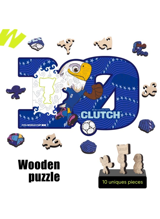 FIFA World Cup FIFA Official Licensed World Cup 26™ Trio Mascot Wooden Jigsaw Puzzle 200 Pieces - Maple, Clutch & Zayu - Image 2