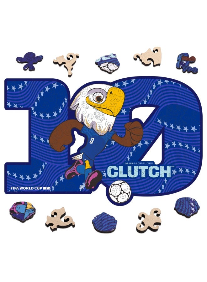 FIFA World Cup FIFA Official Licensed World Cup 26™ Trio Mascot Wooden Jigsaw Puzzle 200 Pieces - Maple, Clutch & Zayu - Image 1