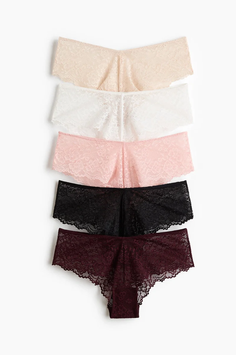 H&M 5-pack lace hipster briefs