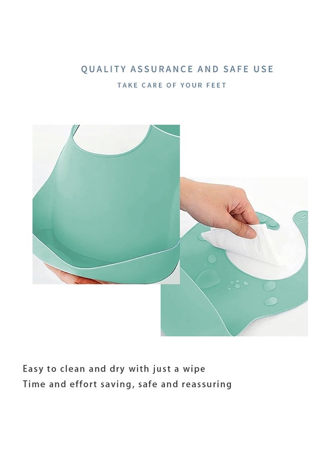 6-in-1 Premium Baby Feeding Set (6M+) | FDA & CPC Certified | BPA-Free Silicone Suction Bowl with Bib & Plate | Dishwasher & Microwave Safe (Green) - Image 4