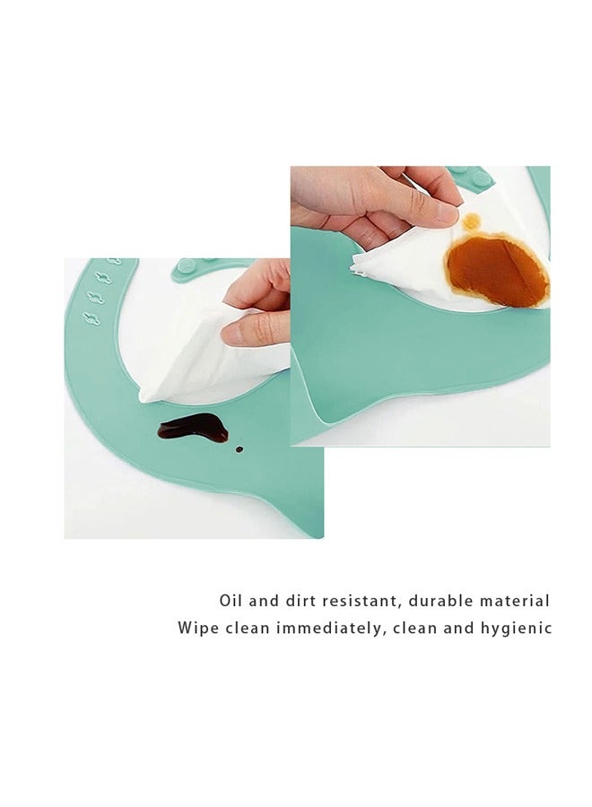 6-in-1 Premium Baby Feeding Set (6M+) | FDA & CPC Certified | BPA-Free Silicone Suction Bowl with Bib & Plate | Dishwasher & Microwave Safe (Green) - Image 5