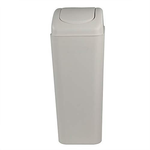 Obstnny Slim Plastic Trash Can for Narrow Spaces at Home or Office, 14L Capacity - Image 1