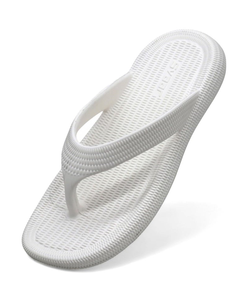 SVAAR Women Flip-Flops Slippers | Orthopedic, Diabetic, Pregnancy | Soft Doctor Anti-Skid | Comfortable & Lightweight | All Day Wear, White, 7 UK - Image 1