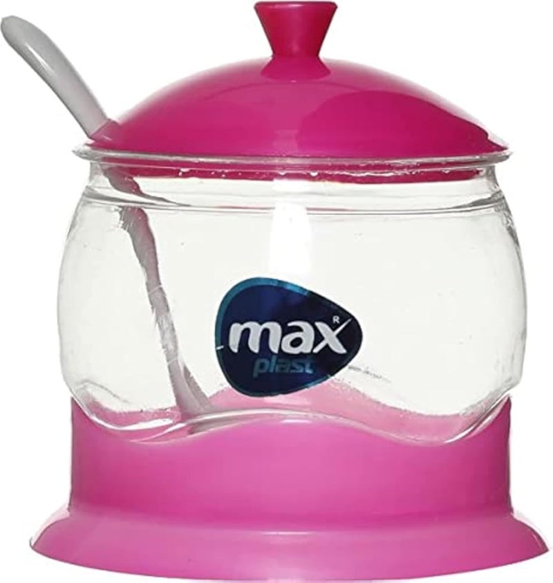 Max Plast sugar Bowl with Spoon, Assorted Colors