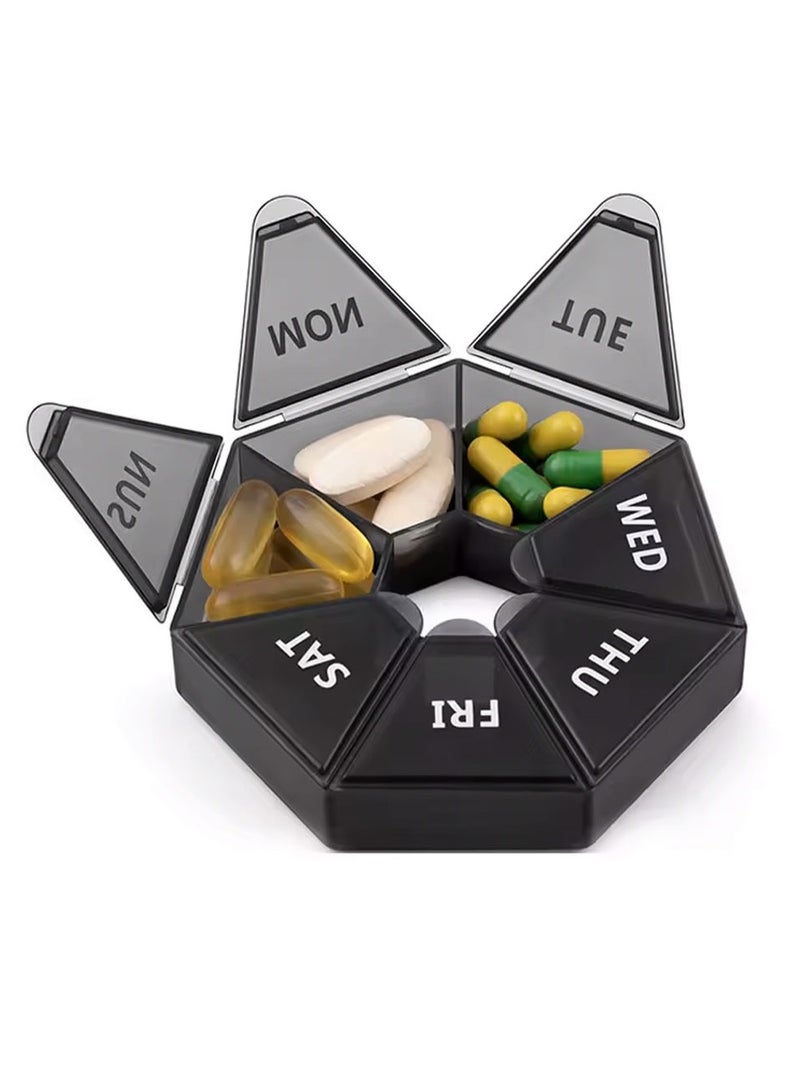 7-Day Pill Organizer Box – Weekly Medication Divider Case for Elderly – Daily Pill Reminder Container for Easy Medicine Management  - Image 2