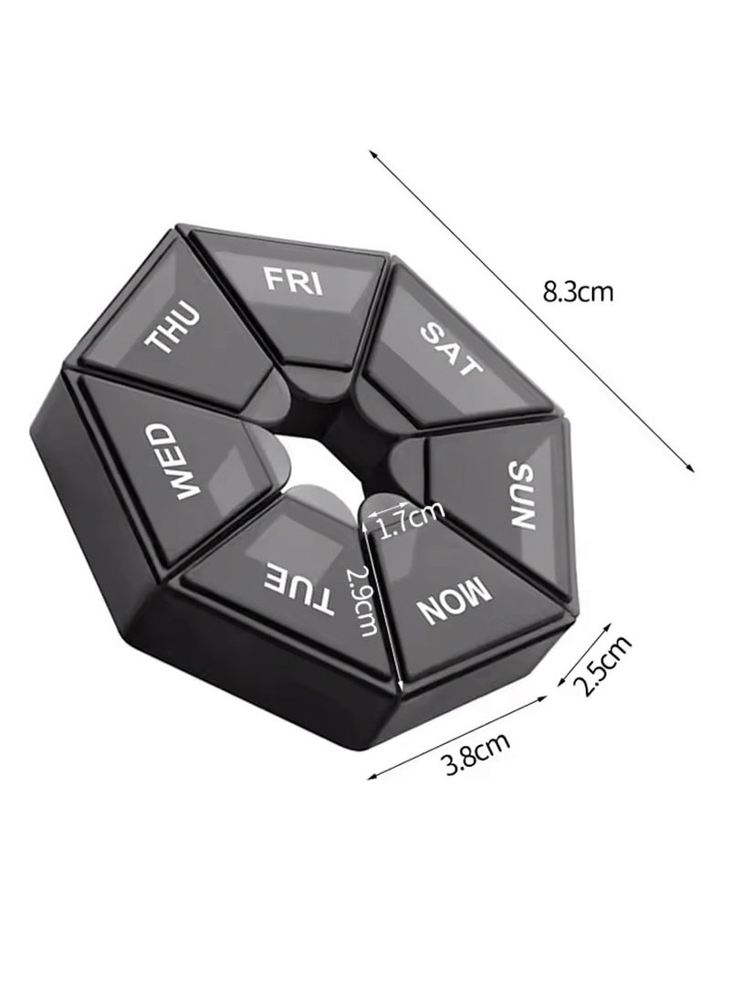 7-Day Pill Organizer Box – Weekly Medication Divider Case for Elderly – Daily Pill Reminder Container for Easy Medicine Management  - Image 3