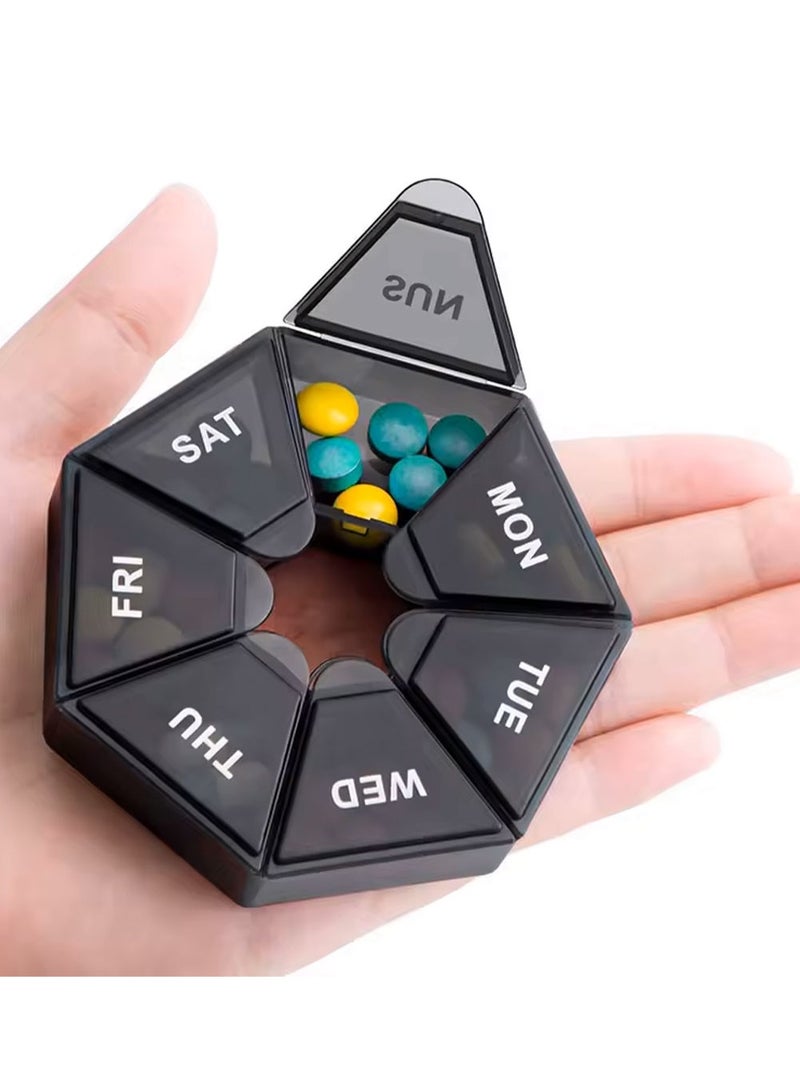 7-Day Pill Organizer Box – Weekly Medication Divider Case for Elderly – Daily Pill Reminder Container for Easy Medicine Management  - Image 4