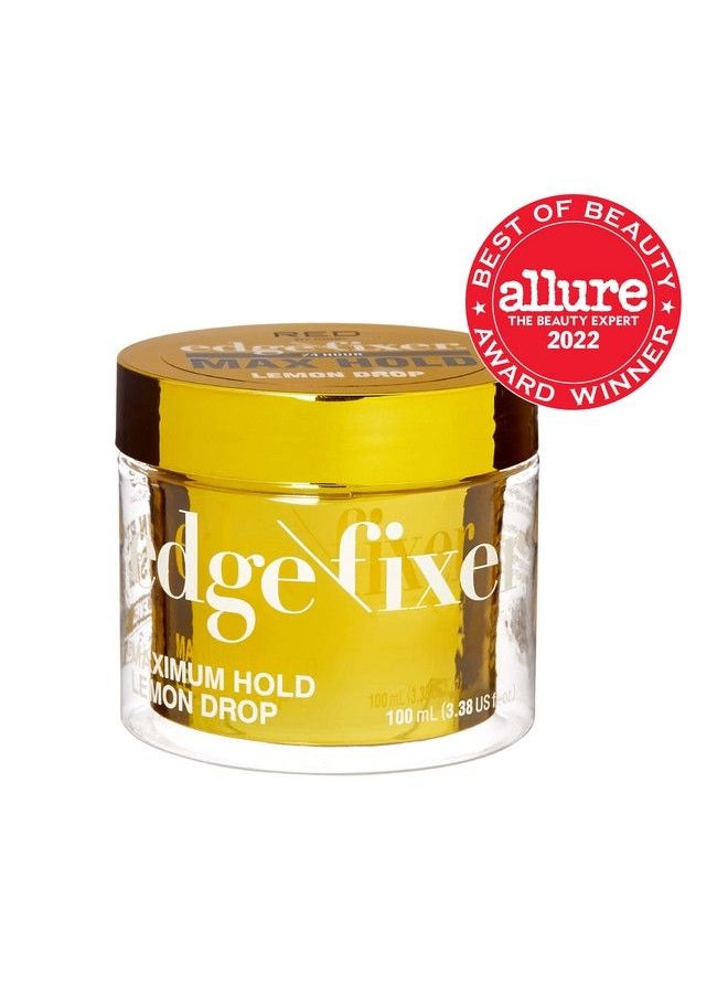 Red by Kiss Edge Fixer 24 Hour Maximum Hold Edge Wax No Flaking Biotin B7 Infused Hair Gel 3.38 Fl.Oz (Lemon Drop)  - Image 3