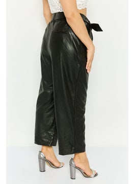 Bar III Women Plus Size Plain Wide Leg Pants, Black  - Image 4