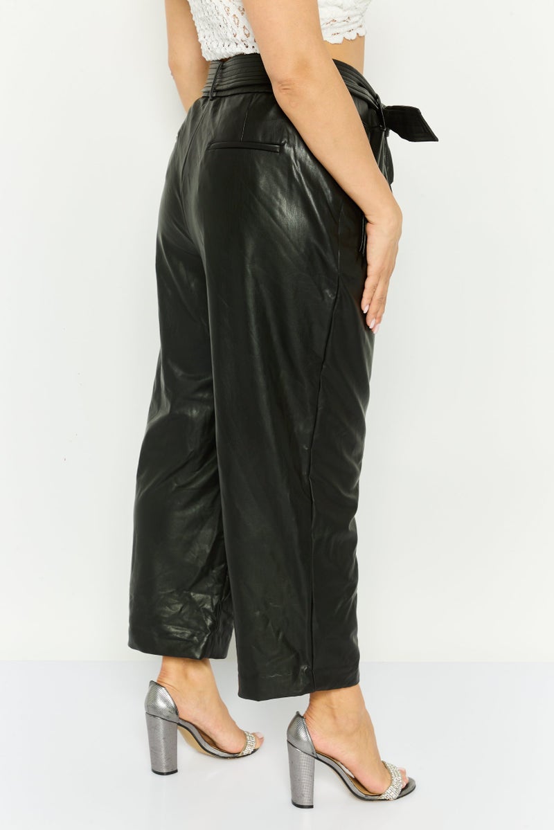 Bar III Women Plus Size Plain Wide Leg Pants, Black - Image 4