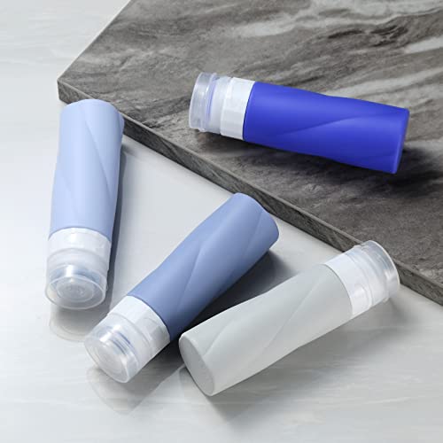 Gemice Travel Bottles for Toiletries, 3oz Tsa Approved Travel Size Containers BPA Free Leak Proof Travel Tubes Refillable Liquid Travel Accessories with Clear Toiletry Bag (4 Pack) - Image 5