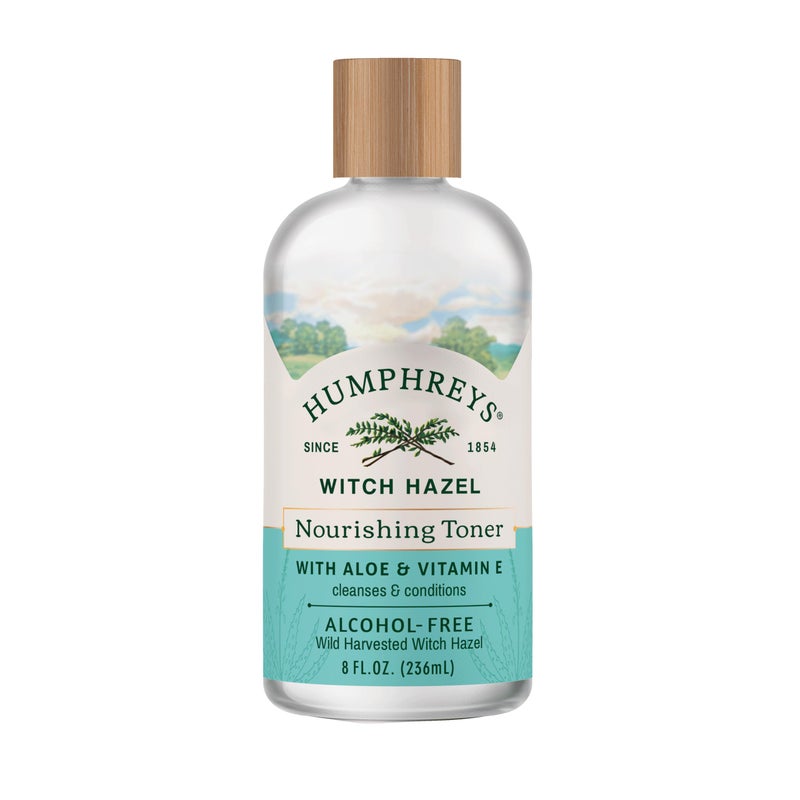 Humphreys Witch Hazel Nourishing Toner  Wild Harvested Witch Hazel  Aloe  AlcoholFree  Natural  Hydrating  Soothing  8 Fl Oz