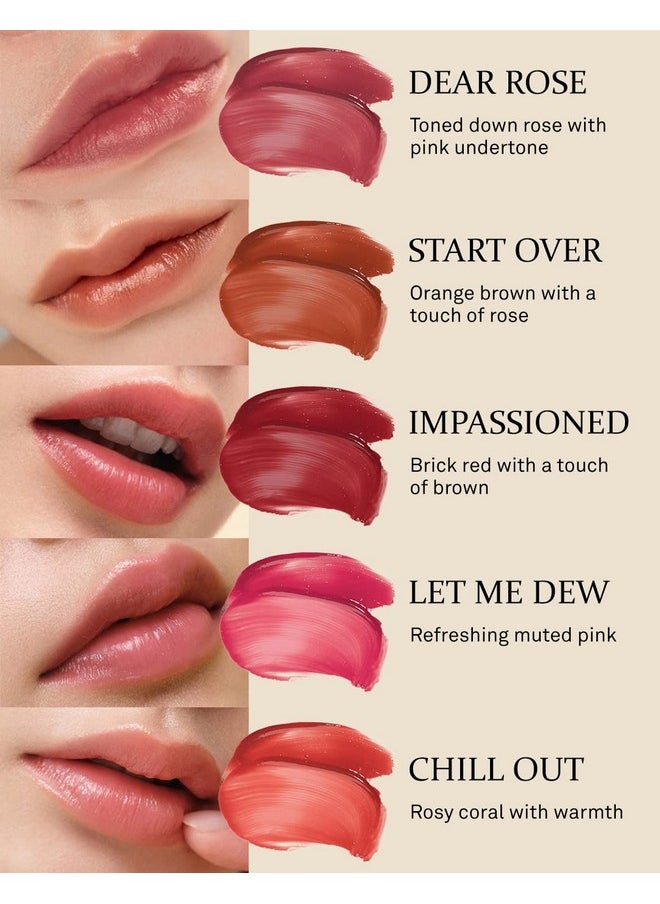 HINCE - HINCE Mood Enhancer Lip Glow, Moisturizing Lip Balm with Shea Butter & Sweet Almond, Non-Sticky and Long-lasting Tinted Lip Tint with Buttery Balm Texture for Neutral Color 0.2oz. (1, IMPASSIONED, 05) - Image 1