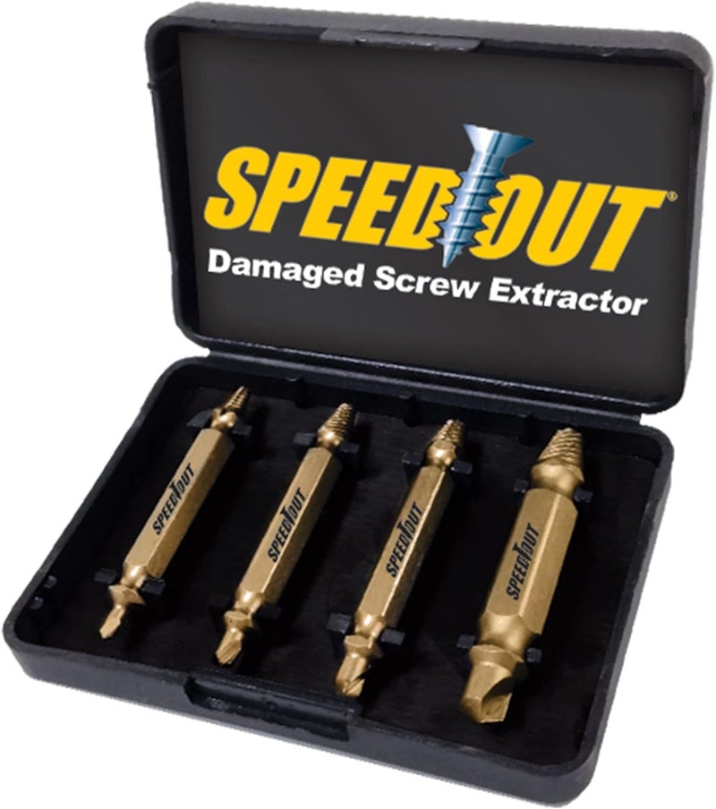Ontel Speed Out Titanium Damaged Screw Extractor Kit, 4 Piece Set - Image 2