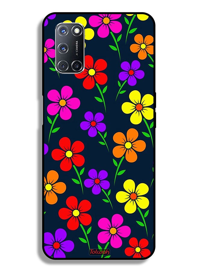Tolwak Oppo A52 Protective Case Cover Colorful Flowers - Image 1