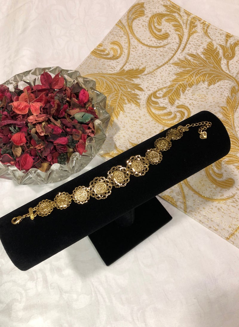 إيكوال اسوارة نسائية أنيقة شبيهة بالذهب مطلية عيار 18 - Image 1