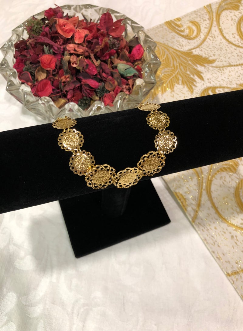 إيكوال اسوارة نسائية أنيقة شبيهة بالذهب مطلية عيار 18 - Image 2