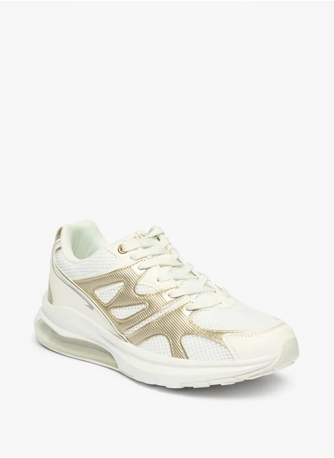 MISSY Women's Panelled Sneakers with Lace-Up Closure