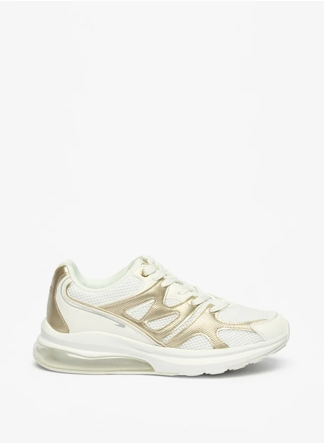 MISSY Women's Panelled Sneakers with Lace-Up Closure