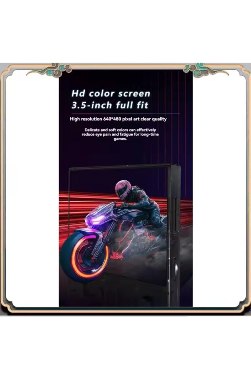 ايناوو وحدة تحكم ألعاب محمولة R36PRO مع بطاقة TF سعة 64 جيجابايت، تدعم أكثر من 20000 لعبة، ومحاكي وحدة تحكم ألعاب مفتوح المصدر محمول قابل لإعادة الشحن بشاشة 3.5 بوصة IPS، يدعم WiFi. (أسود) - Image 3