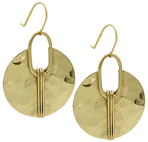 SPUNKYsoul Boho Earrings for Women Gold Silver Copper Dangle Oval or Round Ethnic Trendy Western Hammered Handmade Jewelry (Gold Round) - Image 4