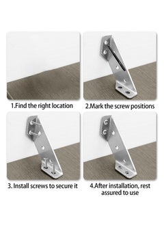 KASTWAVE 20Pcs Universal Stainless Steel Furniture Corner Connector, Trapeziform Brackets, Corner Braces, Corner Bracket for Wood, Shelf Supports, Shelving Brackets Heavy Duty  - Image 4
