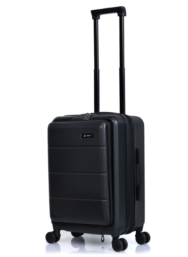 MORANO - Morano Luggage Lightweight  Hard-side Carry-On Trolley Bag  With 4 Spinner Wheels TSA Lock, 20 inch (Black) - Image 1