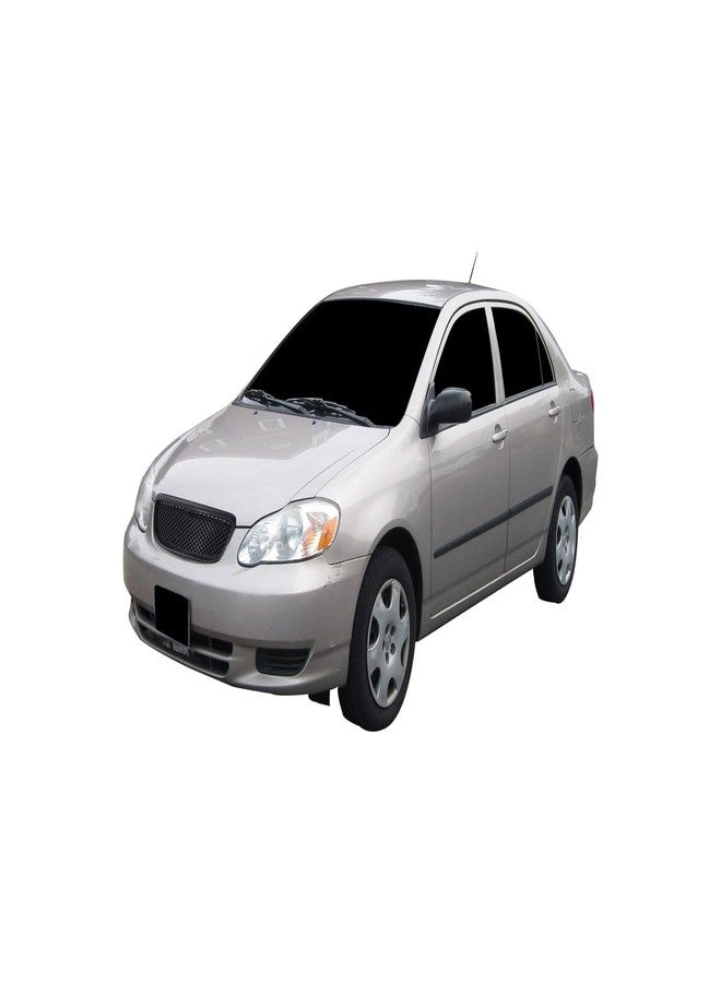 Armordillo USA 8720226 T-R Mesh Style Front Hood Bumper Grille - Piano Black Fits 2003-2004 Toyota Corolla - Image 5