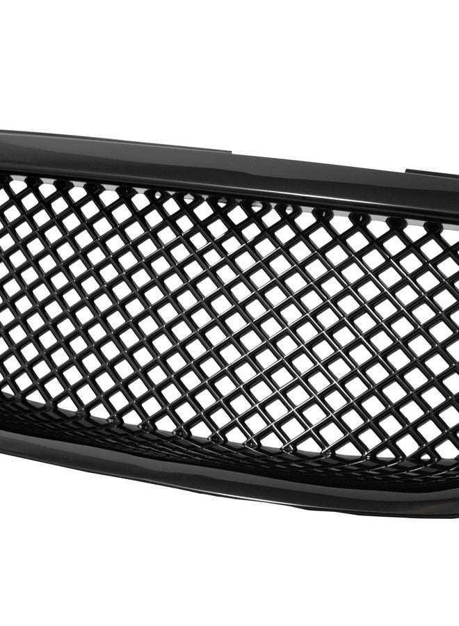 Armordillo USA 8720226 T-R Mesh Style Front Hood Bumper Grille - Piano Black Fits 2003-2004 Toyota Corolla - Image 4