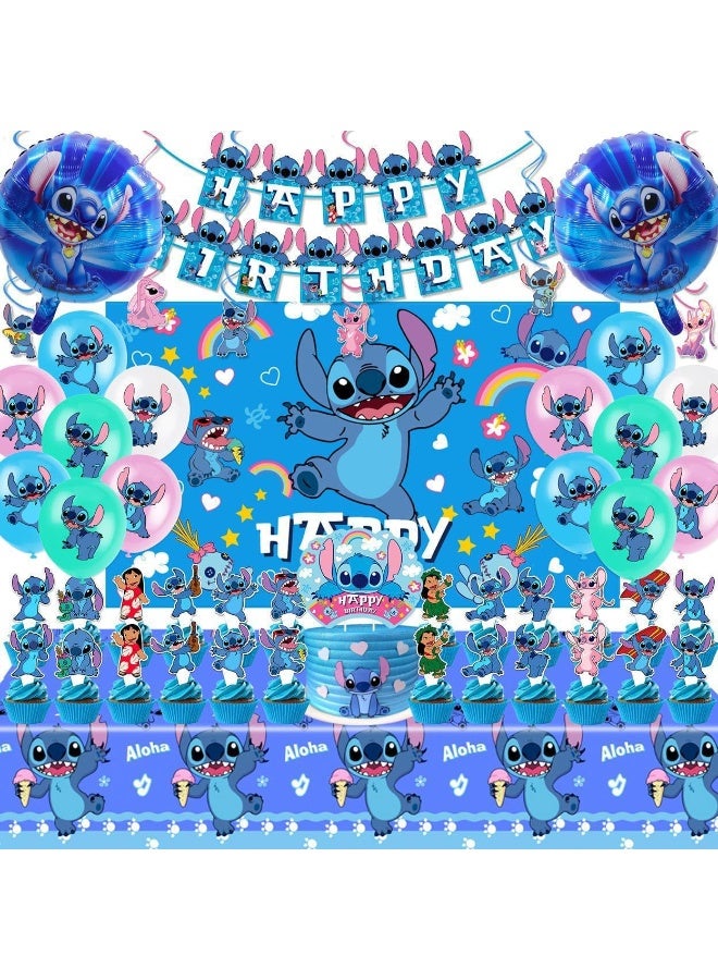 جاياتو حفلة عيد ميلاد ستديمي الرئيسية، أعزفت كعكة المائدة بخلفية البالونات - Image 1