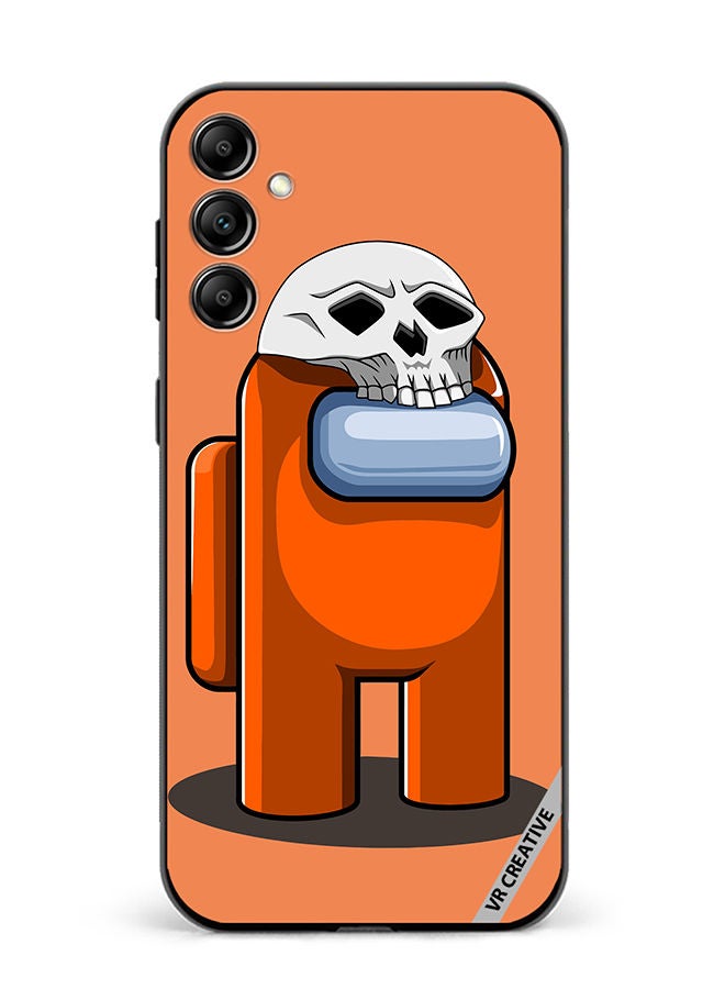 VR CREATIVE Protective Case Cover For Samsung Galaxy A34 Orange Game Among Us In Halloween Design Multicolour - Image 1