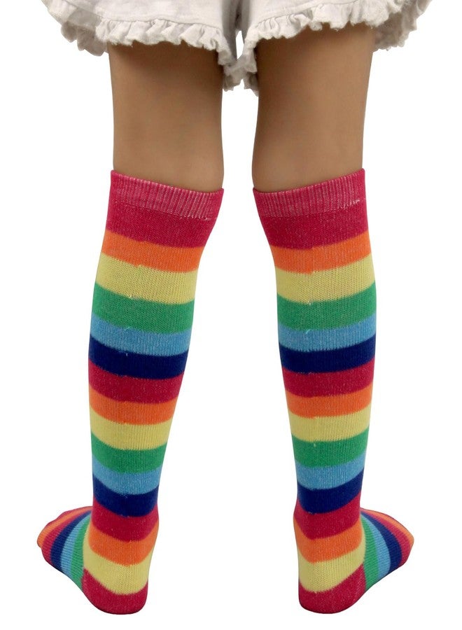 Neska Moda Baby Boys & Girls Cotton Striped Knee High Socks/Long Socks/Stockings For 2 to 3 Years (Multicolor)- SK1113 - Image 2