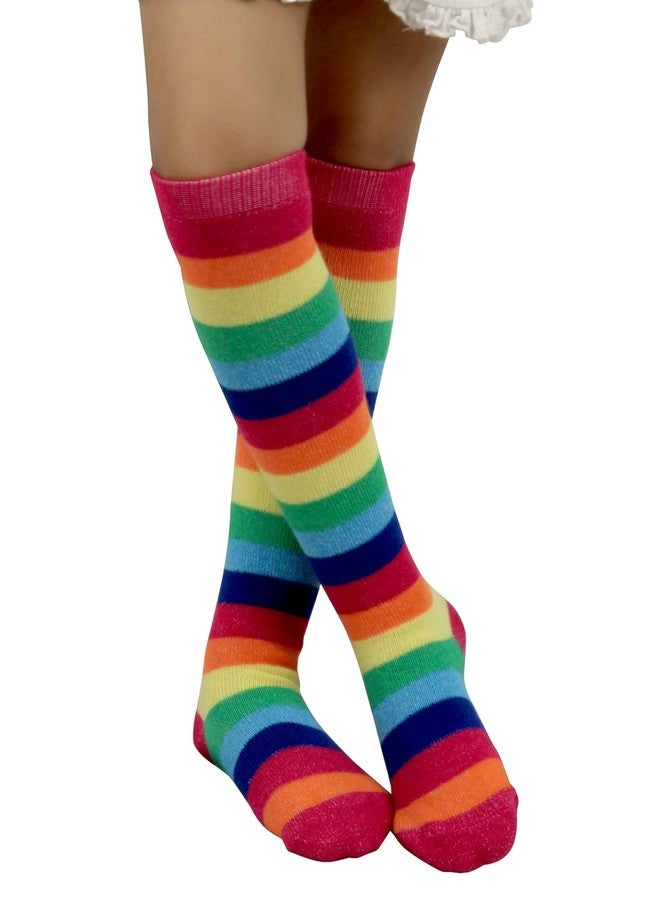 Neska Moda Baby Boys & Girls Cotton Striped Knee High Socks/Long Socks/Stockings For 2 to 3 Years (Multicolor)- SK1113 - Image 1