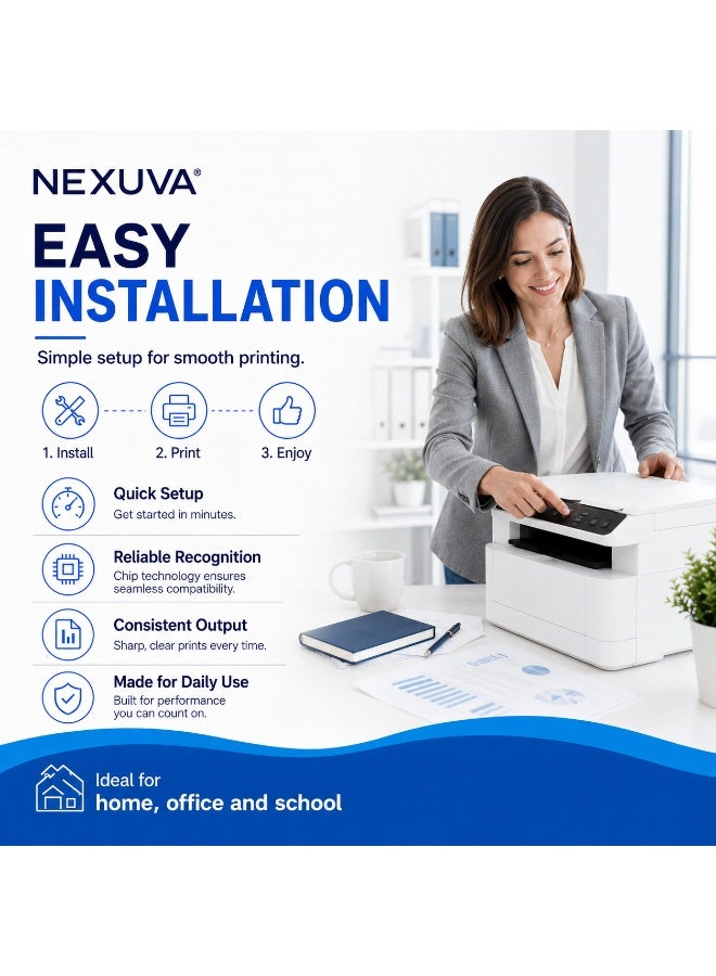 NEXUVA 117X High-Yield Compatible Toner Cartridge Set with Chips for HP Color Laser 150a, 150nw, MFP 178nw and MFP 179fnw – W2070A, W2071A, W2072A, W2073A – 4-Pack - Image 4