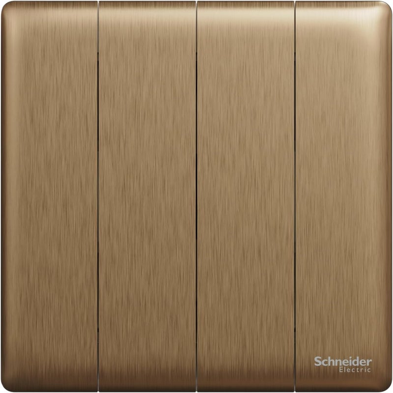 Schneider مفتاح شنايدر إلكتريك يونيكا X 4-مجموعات - برونز داكن - Image 1