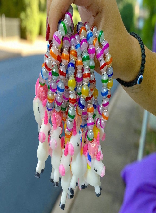 Sesonby Unicorn Rakhi Bracelate Wrist Band For Rakhi Diwali New Year Christmas Birthday Return Gift Festival Events Gifts For Kids Girls (Set Of 6) - Image 2