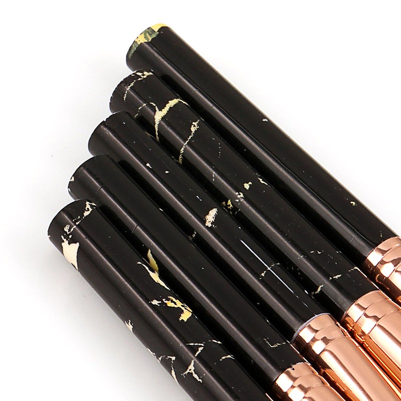 20 pcs Marbling Makeup Kit with Holder Portable Cosmetics Brush Blush Brush (Black, T-10-193) - Image 5