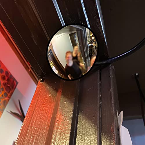 Orifort Glass Clip On Security Cubicle Mirror, 3.75" Personal Safety and Security Office Desk Rear View Monitors Convex Mirror with Frame (Round) - Image 4