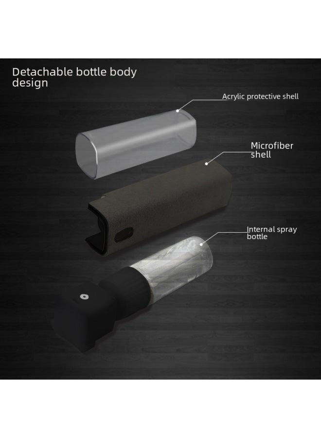 Mobile Phone Screen Cleaner Digital Cleaning Suit Tablet Screen Cleaner Spray Wipe Integrated Cleaning Artifact-Color:(Black) 15ml Half Patch  - Image 5