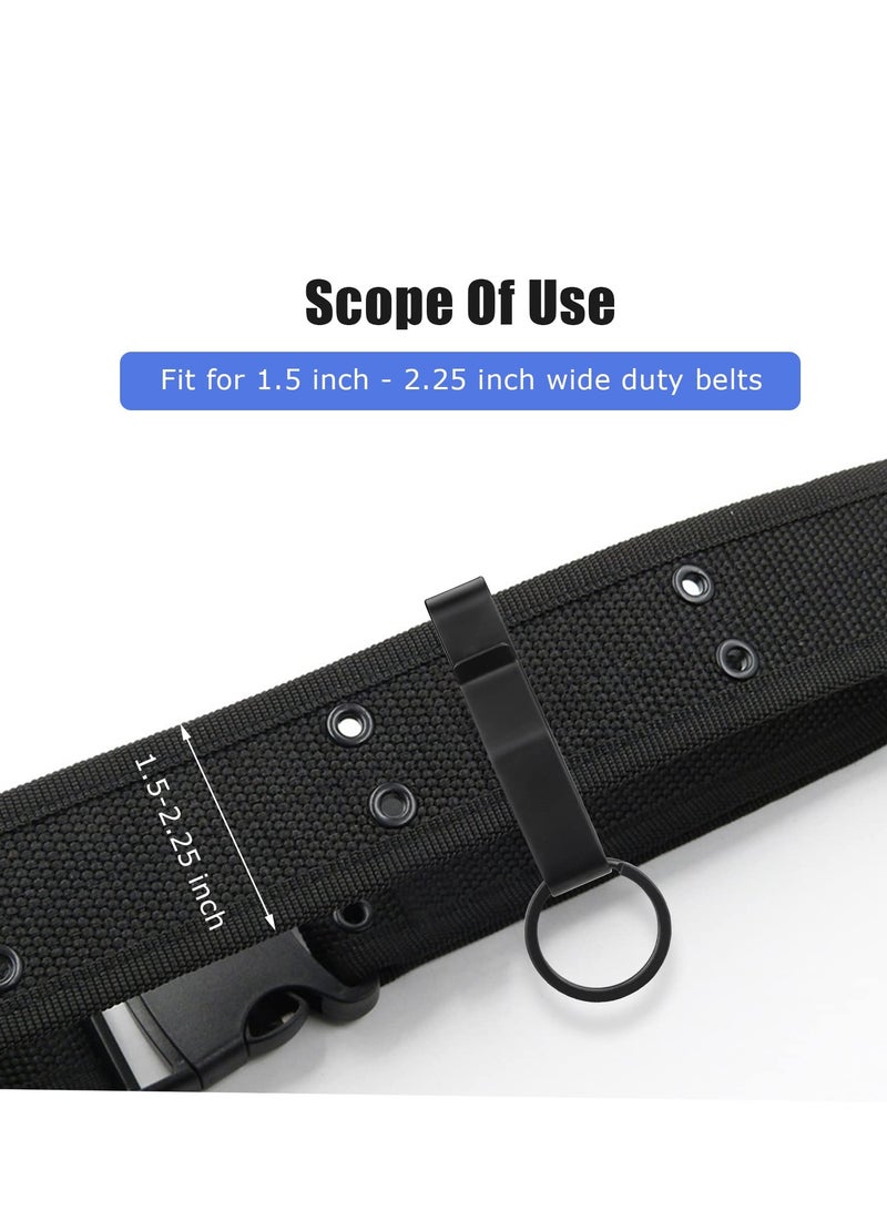 Excefore Duty Belt Key Holder Stainless Steel Tactical Belt Loop Key Holder for Police Fire Agencies Fits 1.5-2.25 Inch Belts Includes 3 Holders and 6 Detachable Key Rings  - Image 3