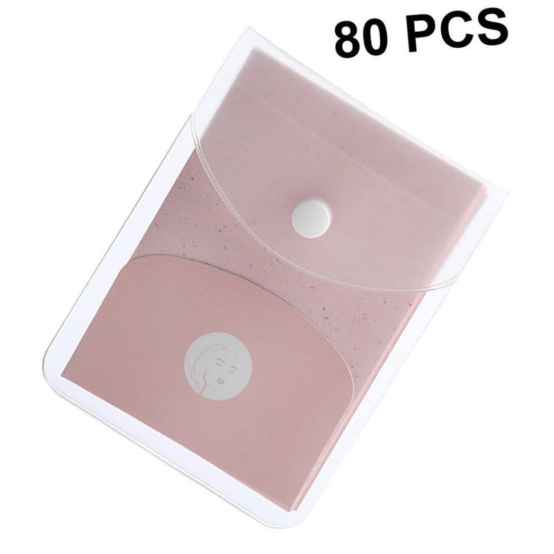 80 Pcs Oil Absorbing Paper Sheets Face Blotting Tissues Oily Skin Makeup Friendly Portable Random Color - Image 4