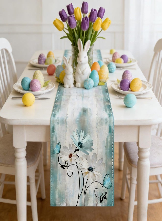 OYIMUA Daisy Floral Summer Table Runner 13 x 72 Inches Farmhouse Runners for Tables Spring Decorations for Home Indoor Outdoor Party Decor - Image 4