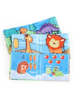 Generic Baby Tear-resistant Cloth Book Toy 4 Pages 8 Faces Early Education Cognition Washable Palm Sound Paper-Color:66532-2 Animal Cloth Book 20.2g  - Image 5