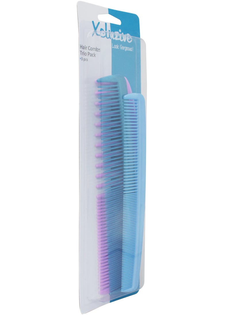 Xcluzive X/Z Hair Combs Trio Pack 3 Pcs  - Image 2