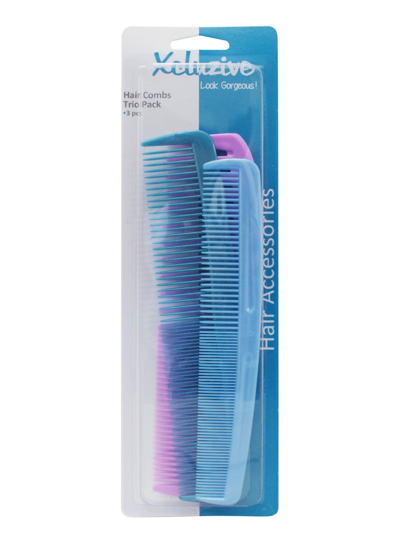 Xcluzive X/Z Hair Combs Trio Pack 3 Pcs  - Image 1