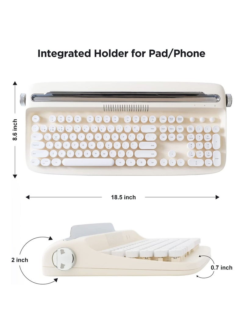 ACTTO Retro Wireless Bluetooth Typewriter Keyboard B503 - Image 2