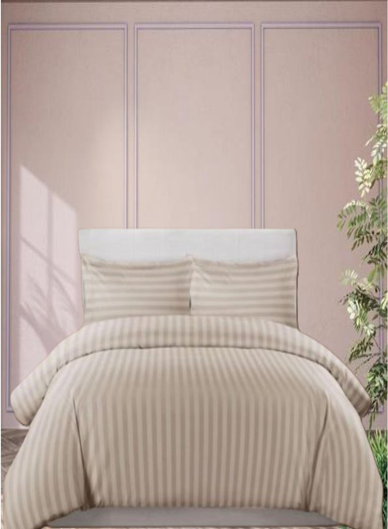 Blueberry 4 Pieces Single Size Duvet Cover Set - Includes 1 Duvet Cover (150x200cm), 1 Fitted Sheet (120x200+20cm), 2 Pillow Cases (53x75cm) - Image 1
