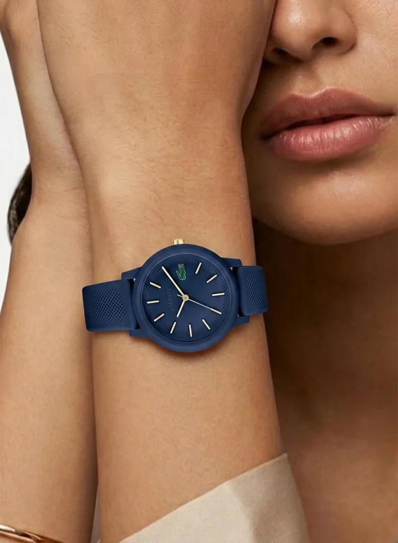 LACOSTE  12.12 Collection Analog Quartz Watch For Women With Navy Blue Silicone Bracelet - 2001271 for Women | Best Price UAE