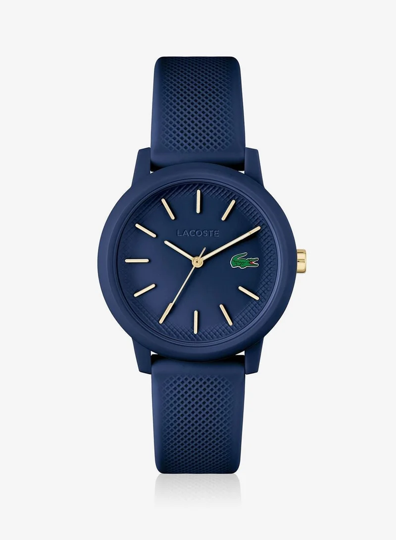 12.12 Collection Analog Quartz Watch For Women With Navy Blue Silicone Bracelet - 2001271