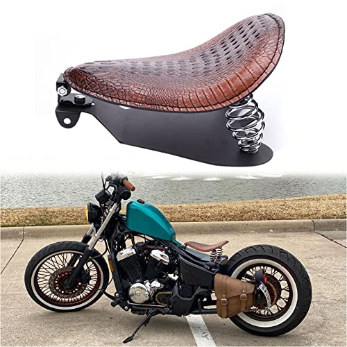RICH CHOICES Motorcycle Solo Seat Brown Spring Brown Bracket Base Set Compatible with Honda Shadow Spirit ACE VT 1100 750 - Image 2